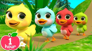 5 Colorful Rainbow Little Ducks | Newborn Baby Songs & Nursery Rhymes