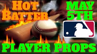 MLB ⚾ Player Props 🏟 [5/5/24] | MLB Bets & Predictions | #mlbpredictions  #mlbpicks #mlbbestbets