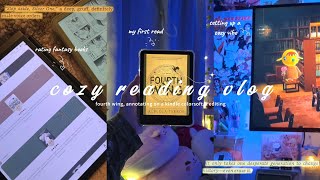 💫cozy reading vlog | fourth wing, kindle colorsoft annotation \u0026 editing