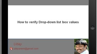 [Selenium WebDriver Videos]: How to verify drop down listbox values