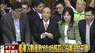 核四公投案逕付案二讀 立院表決過關－民視新聞