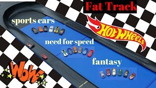 Hot Wheels fat track Need For Speed vs sports cars vs fantasy cars tournament race