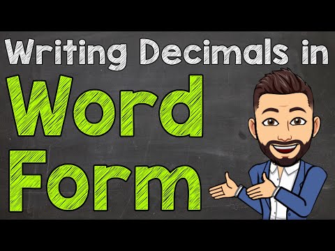 How do you read decimals in word form?