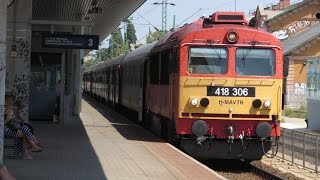 Hungary: MAV Class 418 (M41) diesel loco leaves Kelenfold on a Budapest Deli - Tapolca train