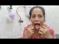 morning tooth brushing and tongue challenge tongue challenge with spit