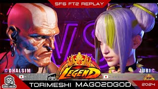 SF6 - TORIMESHI (dhalsim) VS MAGO2DGOD (juri) - Hight Level Replay By FadiUS