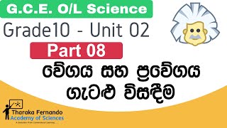 Grade 10 - Unit 02 - Part 08 - වේගය සහ ප්‍රවේගය ගැටලු විසදීම (Speed and Velocity Solved Examples)