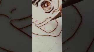 チョコペンで「炭治郎」描いてみた Write Tanjiro with a chocolate pen　#鬼滅の刃 #shorts #チョコペン