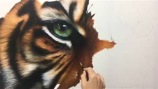 Pintura Tigre -  Oil painting on canvas - millani