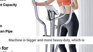 Doufit Elliptical Machine for Home Use, Eliptical Exercise Machine for Indoor Fitness Gym Workout,