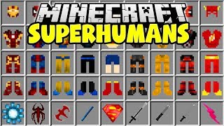 SUPERHERO MINECRAFT MOD | The Flash, Wolverine, Supergirl, Deadpool!!