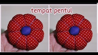 DIY CARA MEMBUAT BANTALan JARUM PENTOL cantk// how to make easy pin cushion pattern