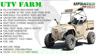 Yp4k.. UTV 400cc FARM REVIEW ACTUAL UNITS BEST FOR AGRICULTURE USED/NO NEED IREHISTRO