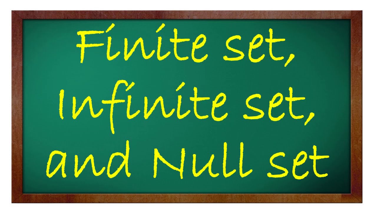 Mathematics 7 - Finite Set, Infinite Set, And Null Set - YouTube