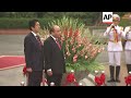 welcome ceremony for abe in hanoi