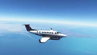 Full Flight from Cozumel to Asheville in the Black Square King Air 350i MSFS 2020 (SU12) using OnAir