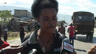 Manifestation à Cité Soleil pour réclamer le départ de l'Agent Exécutif Jean Ronald Coby