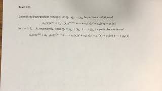 4.1 - Preliminary Theory - Linear Equations (Part 4)