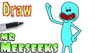 How to Draw Mr Meeseeks | Rick and Morty