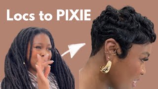 From 22" Locs To A Pixie (she cried🥲 I Would Too)