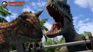 Indominus Rex vs. Carnotaurus | Jurassic World: Camp Cretaceous (Resounded)