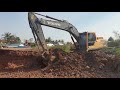 excavator volvo ec210blc at work construction machinery in cambodia