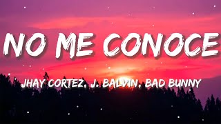 Jhay Cortez, J. Balvin, Bad Bunny - No Me Conoce Remix | Christian Nodal, Bad Bu