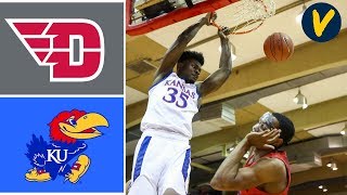 2019 College Basketball Dayton vs #4 Kansas Highlights