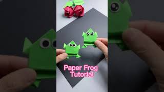 Jumping Paper Frog Origami Tutorial