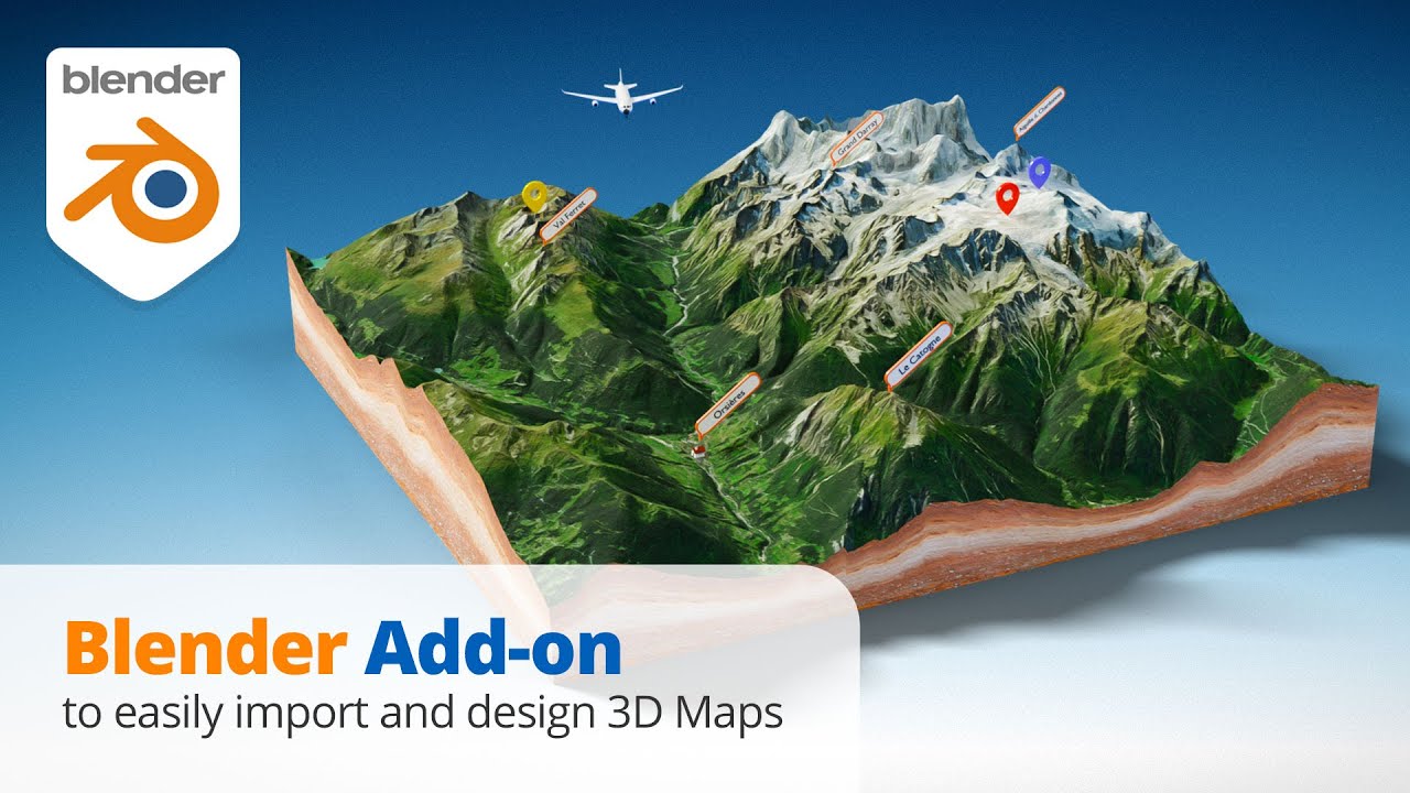 Blender Add-on To Import And Design Custom 3D Map - For Beginners - YouTube