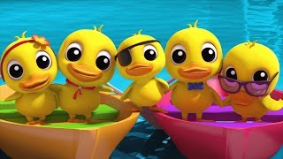 five little ducklings | nursery rhymes farmees | kids songs | 3d rhymes by Farmees