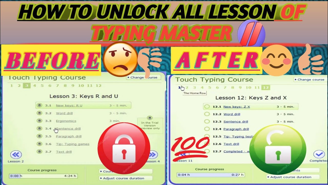 How To Unlock All Lesson Of Typing Master. #typingmaster - YouTube