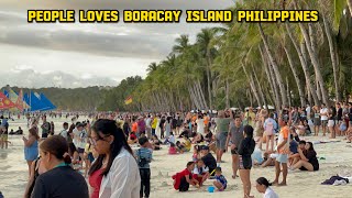 Look BORACAY Philippines | Crowded Tourists In Station 3 2 \u0026 1 | White Beach | Today January 4 2025