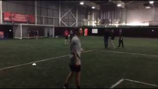 Pancake catch in Ultimate Frisbee