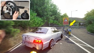 Drifting Left LANE only on Touge with Steering Wheel | Assetto Corsa Graphics Mods