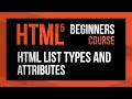 HTML Tutorial - Ordered list, Unordered list and HTML description lists