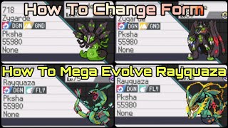 How To Mega Evolve Rayquaza And Change Zygarde To Complete Form In Pokemon Inflamed Red