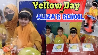 Yellow Day 💛 at Aliza's School 🤩 #alizavlogs