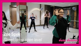 Streetdance open level door Zoë Spek || Dans-Dansen Donderdag