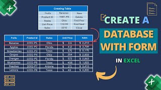How to Create a Database with Form in Excel