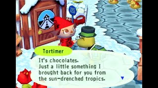 Animal Crossing - Tortimer returns from vacation with chocolate