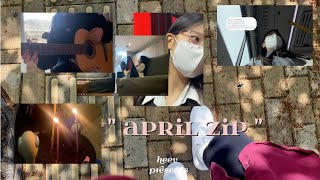 [ april vlog ] 늦은 내 4월이었던 날들 | 🎸 치고 🥂 먹고 놀다가 🍿 미소지기가 되었다 🎬