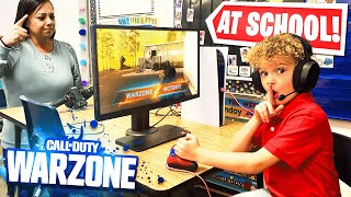 7 Year Old Plays WARZONE in School (Teacher Gets MAD)