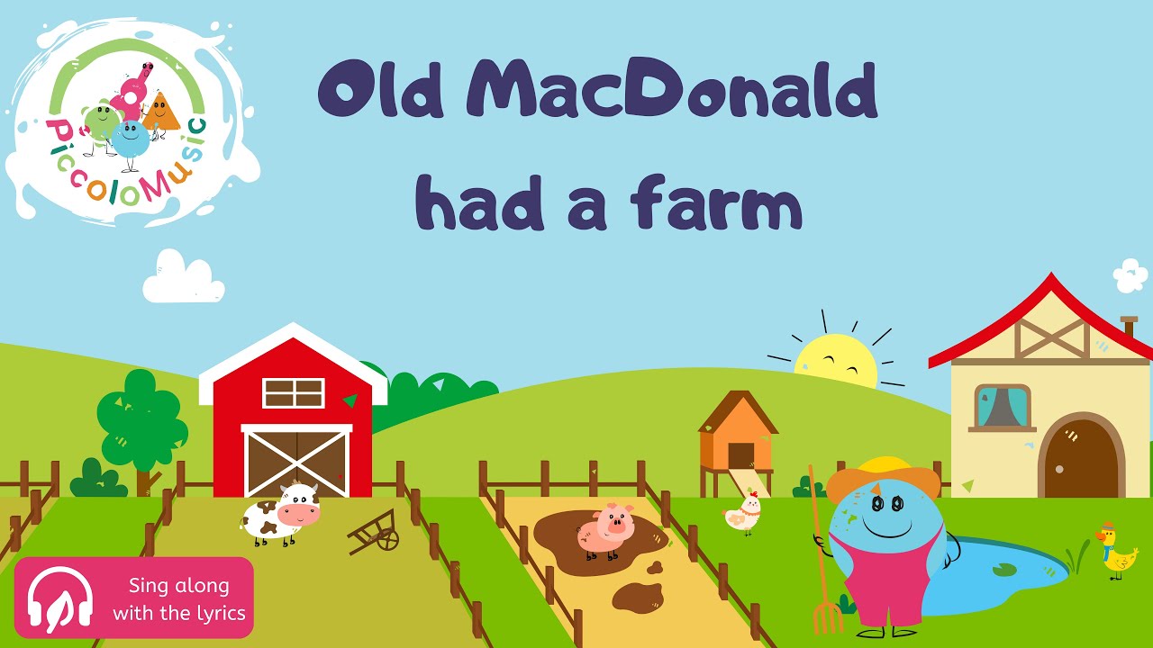 Old Macdonald Had A Farm Lyrics Piccolo Music World Nursery Rhyme