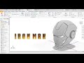 |Tutorial|3D Sketch and Surface|Iron Man Helmet|Inventor Studio|