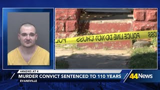 Evansville man convicted of two murders sentenced to 110 years