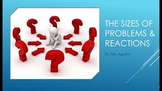 Sizes of Problems and Reactions