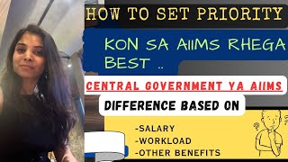 Which AIIMS is best| Central govt vs AIIMS | How to set priority after NORCET result #norcet #aiims