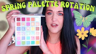 SPRING PALETTE ROTATION 2023 ☔️ PALETTES I'M PULLING OUT FOR THE SPRING! // PALETTE WEEK DAY 6