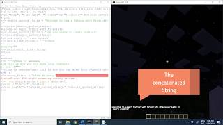 Learn Python with Minecraft - Part 2: Syntax and Variables - Lesson 9: Strings